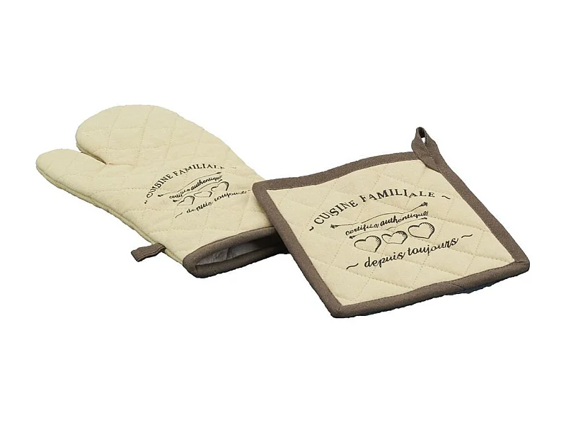 Ensemble gant et manique Cuisine de famille