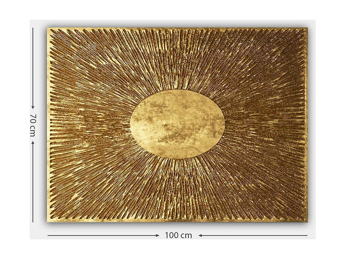 Tableau Cercle et striure 70 x 100 cm