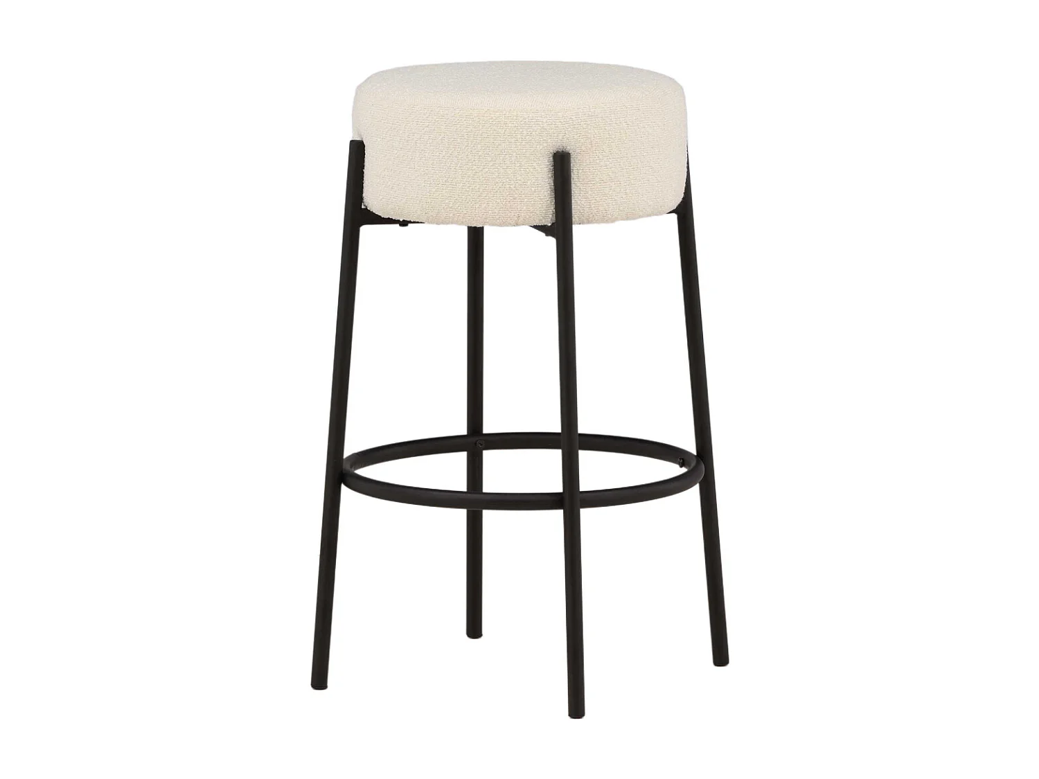 Tabouret de Bar Bouclette "Tucson" 70cm Blanc