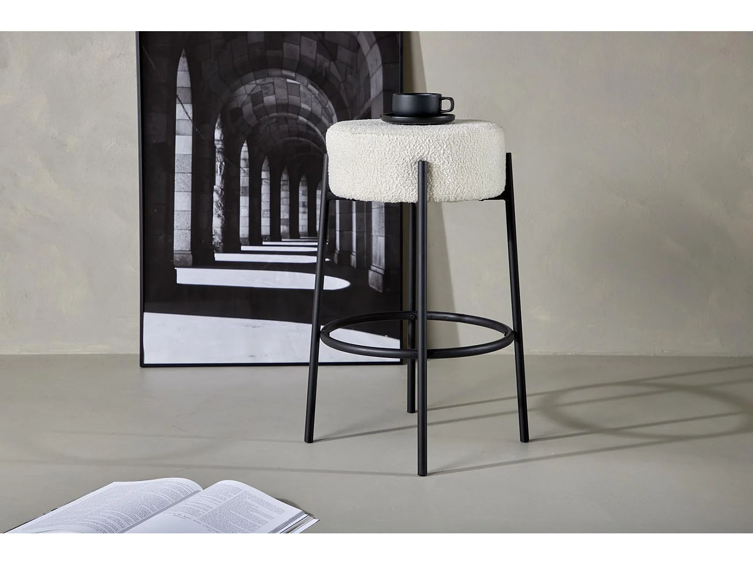 Tucson tabouret de bar hauteur 70cm,blanc.