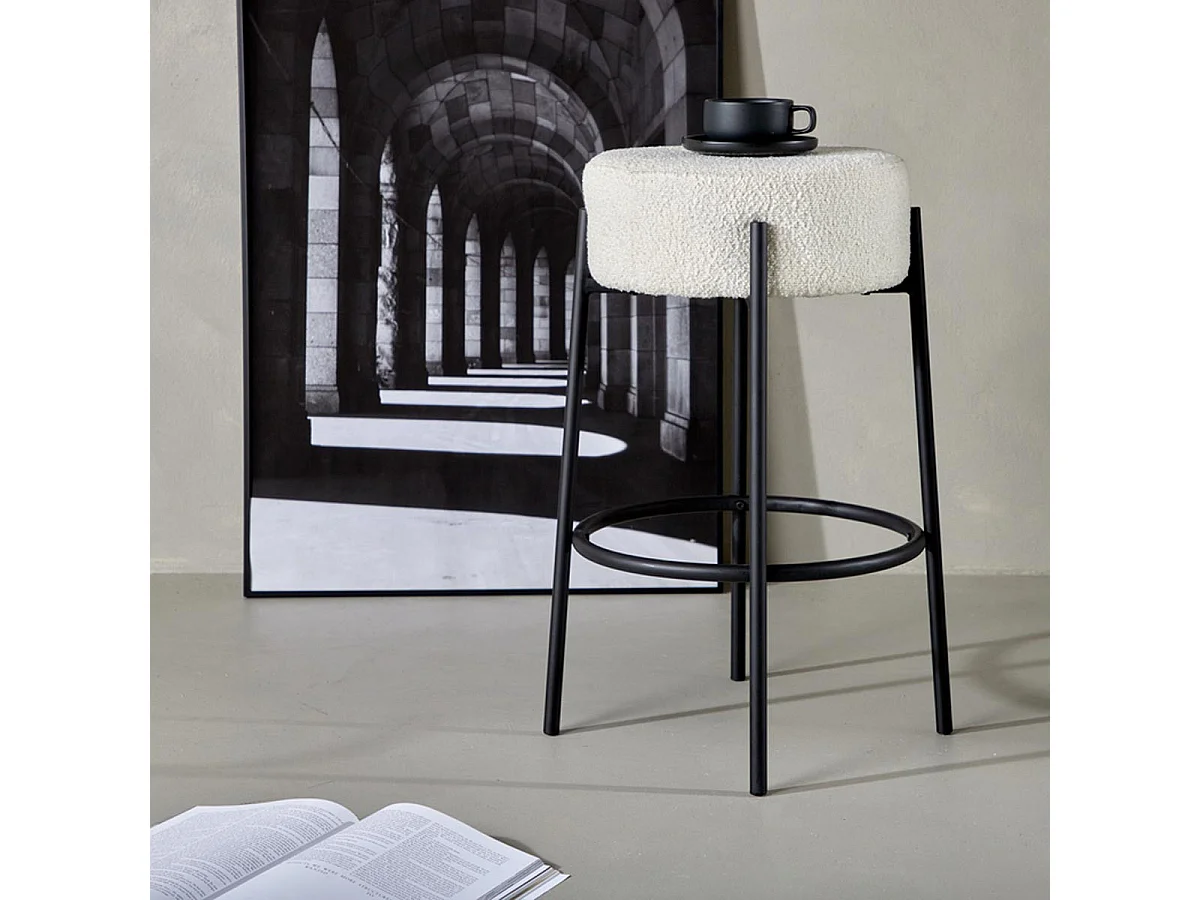 Tucson tabouret de bar hauteur 70cm,blanc.
