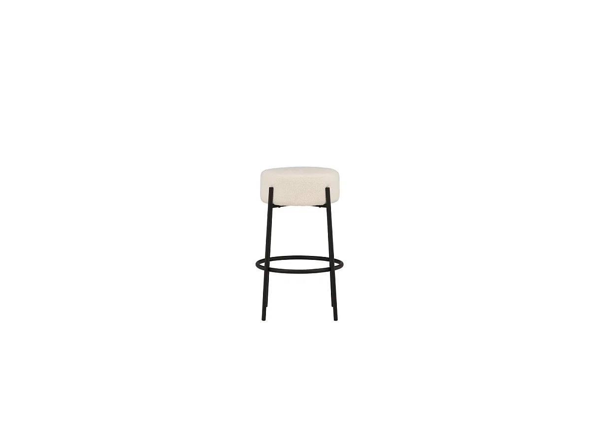 Tabouret de Bar Bouclette "Tucson" 70cm Blanc