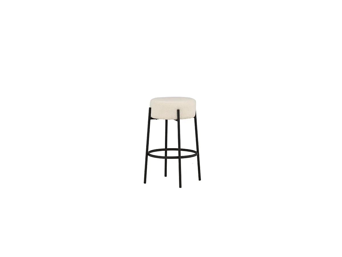 Tabouret de Bar Bouclette "Tucson" 70cm Blanc