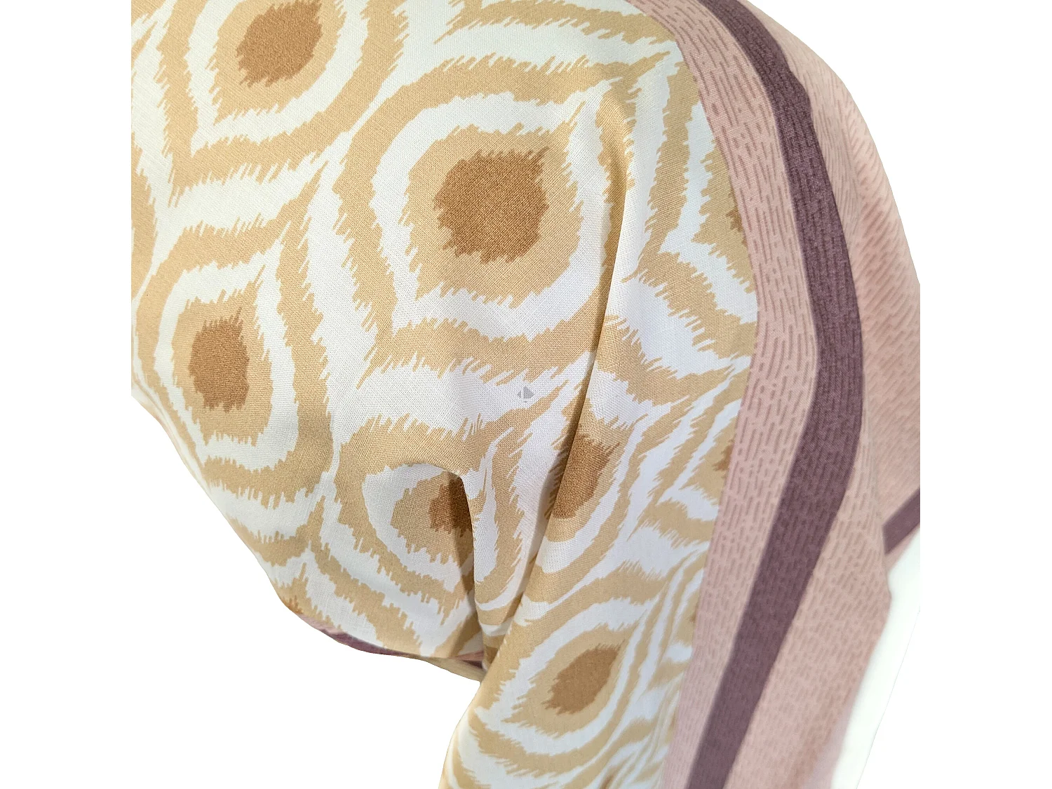 Taie de traversin 200x43 cm coton INOUK rose/beige