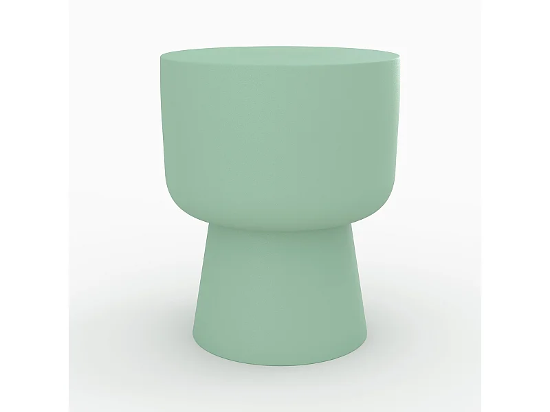 Table d'appoint ronde en métal vert D34 cm - Prisca