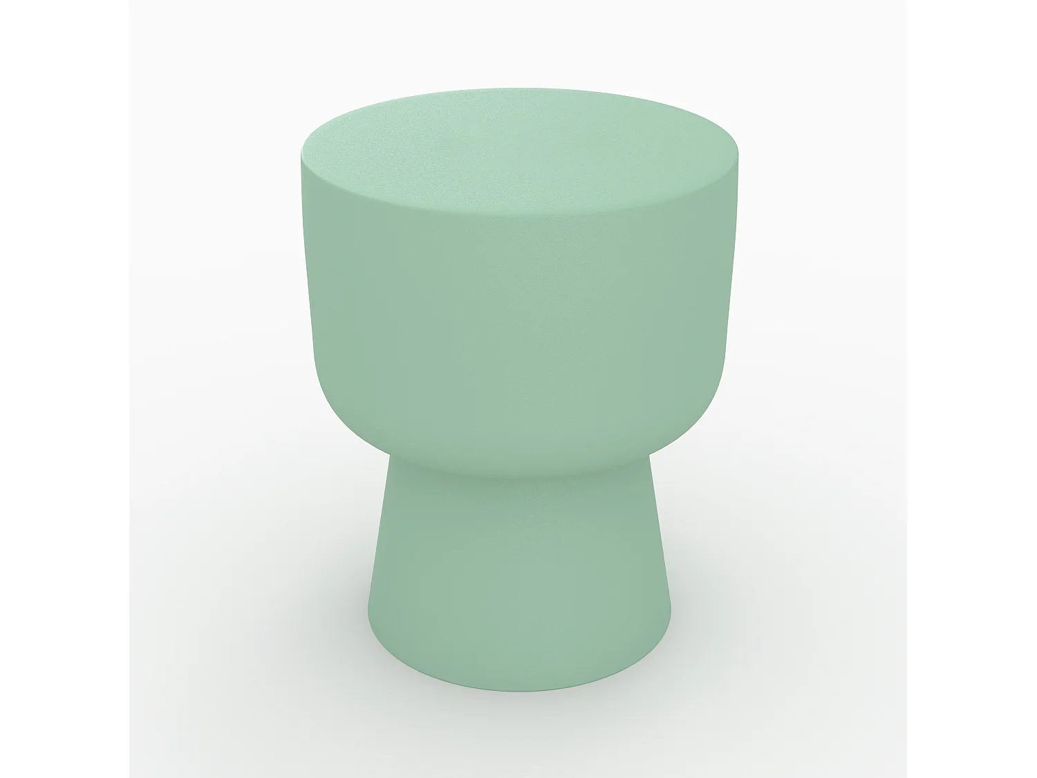 Mesa auxiliar redonda de metal verde - Prisca