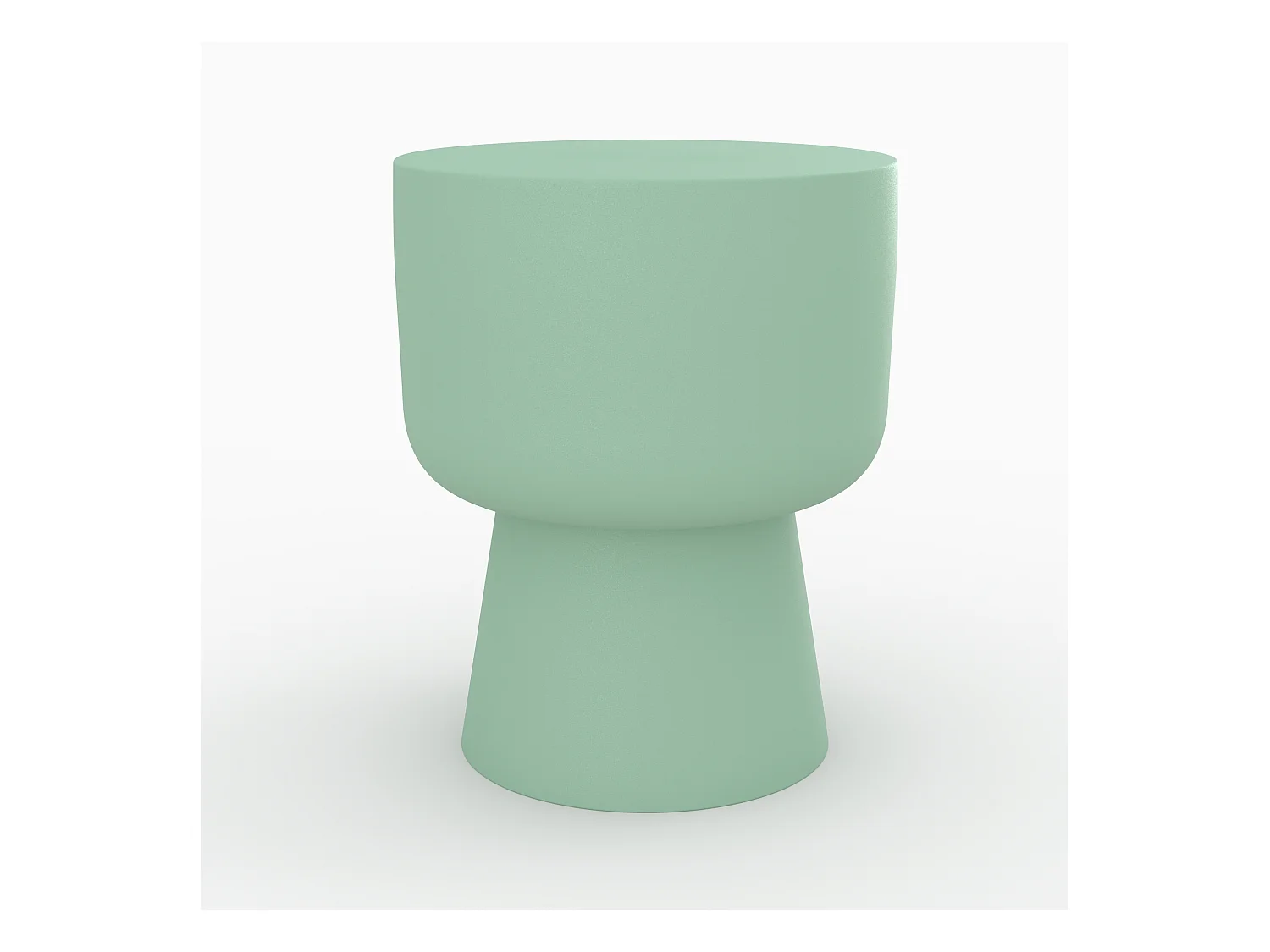 Table d'appoint ronde en métal vert D34 cm - Prisca