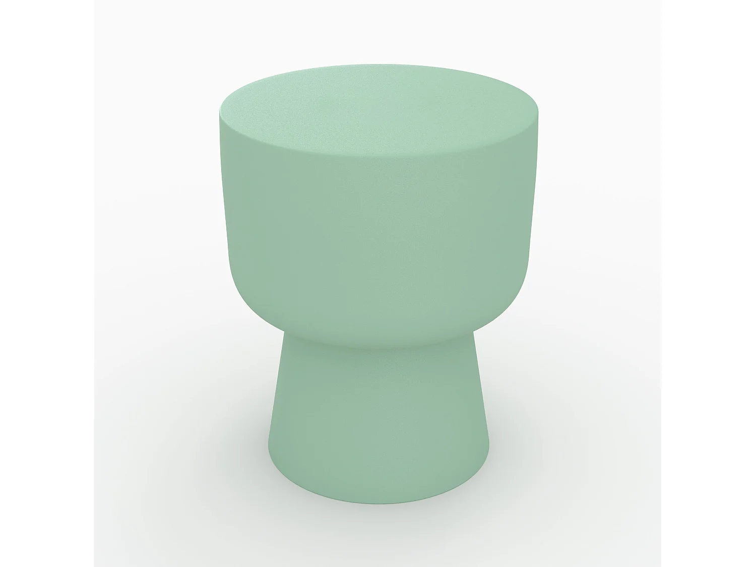 Mesa auxiliar redonda de metal verde - Prisca