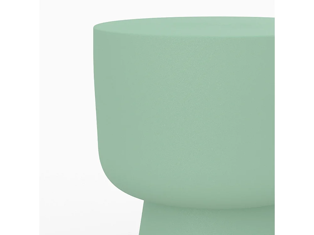 Tavolino rotondo in metallo verde - Prisca