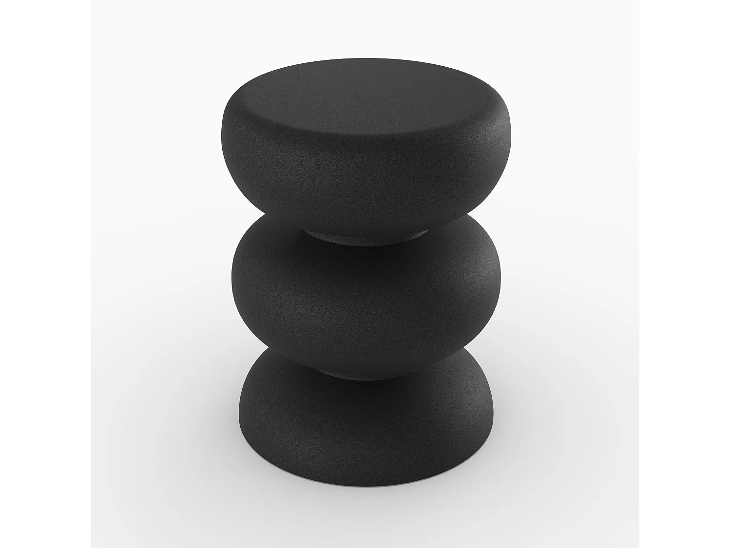 Mesa auxiliar redonda de metal negro - Cléo