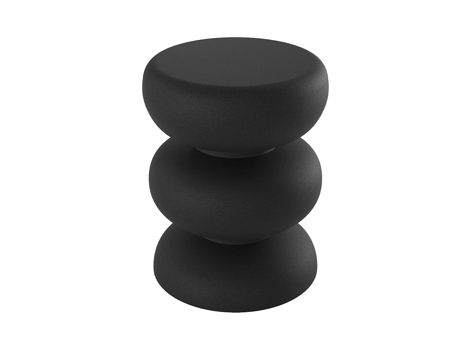 Mesa auxiliar redonda de metal negro - Cléo