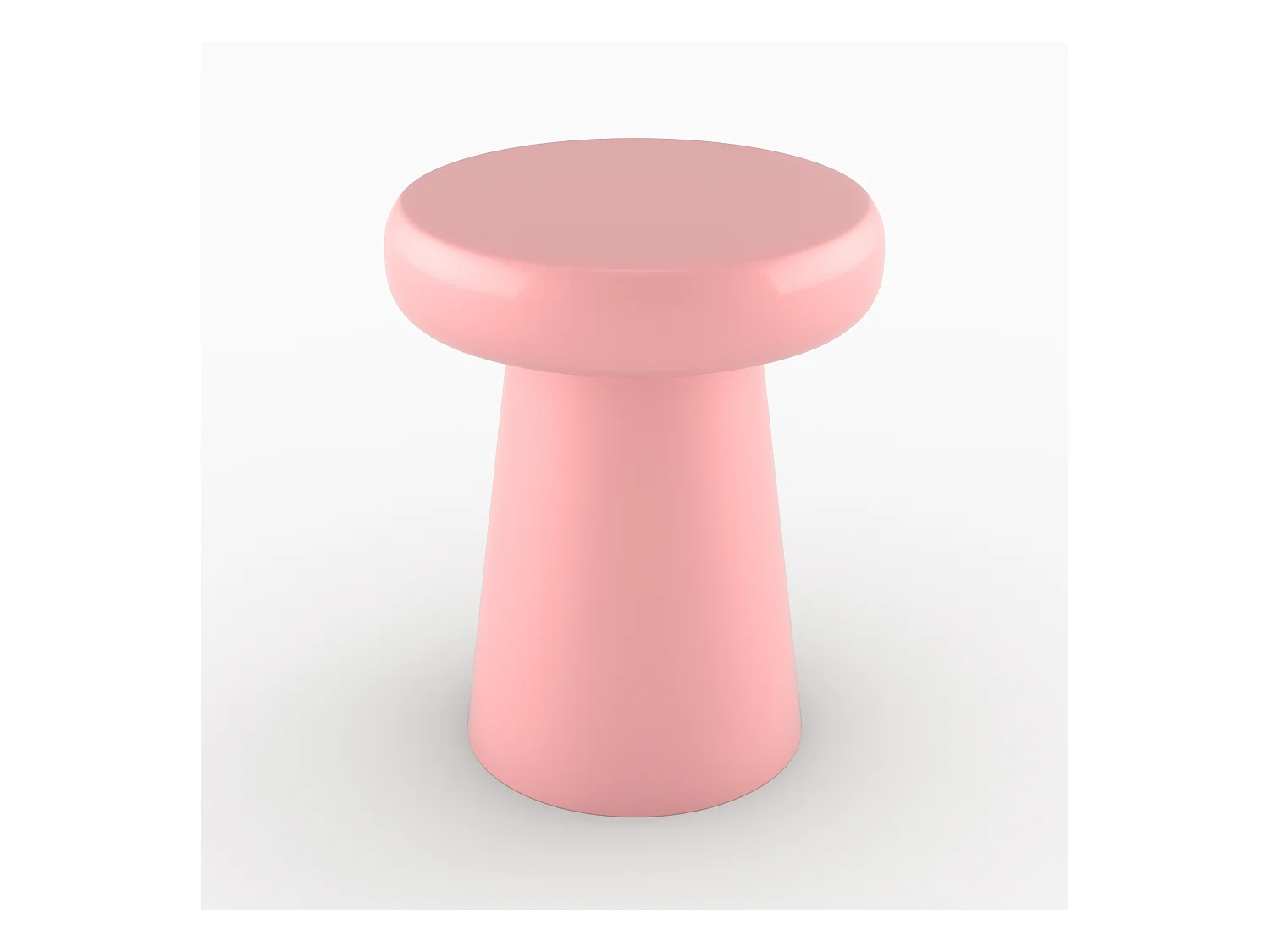 Tavolino rotondo in metallo rosa - Anouk