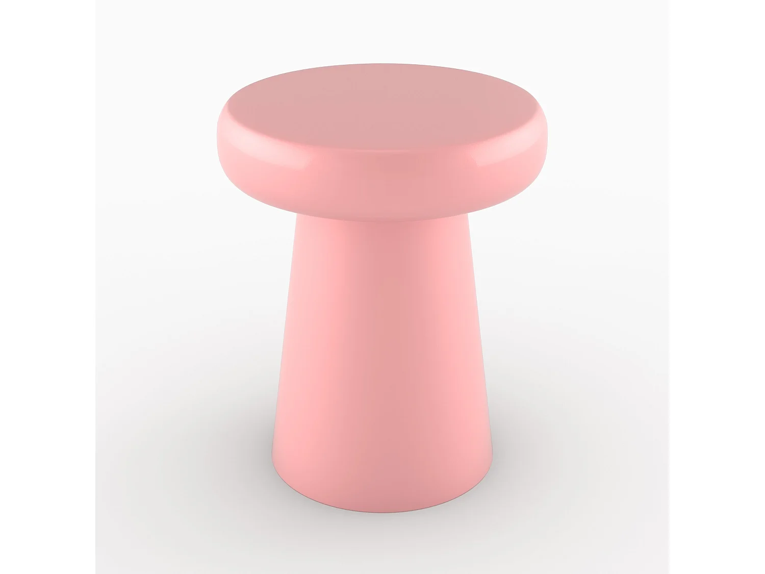 Mesa auxiliar redonda de metal rosa - Anouk