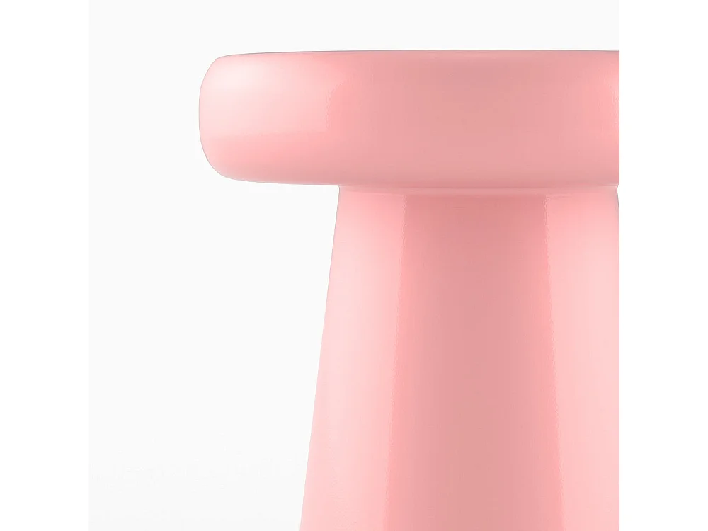 Tavolino rotondo in metallo rosa D40 cm - Anouk