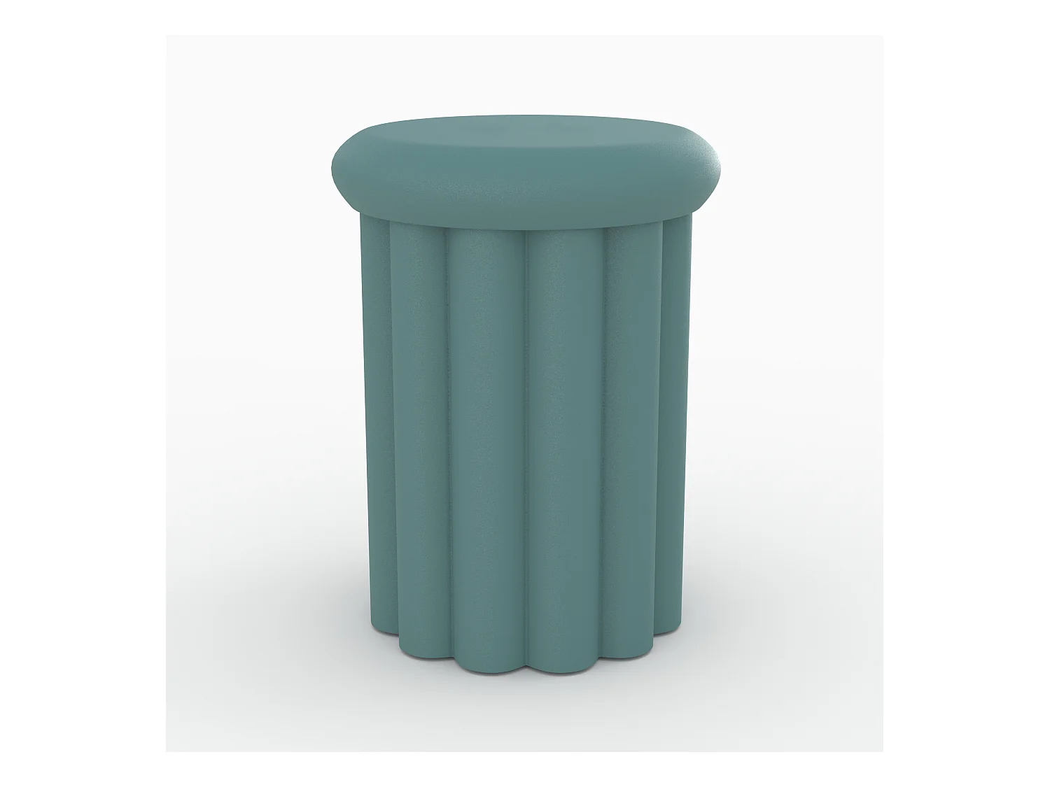 Table d'appoint ronde en métal bleu D37 cm - Aglaé