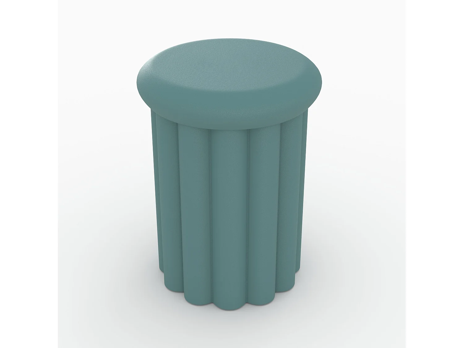 Tavolino rotondo in metallo blu D37 cm - Aglaé