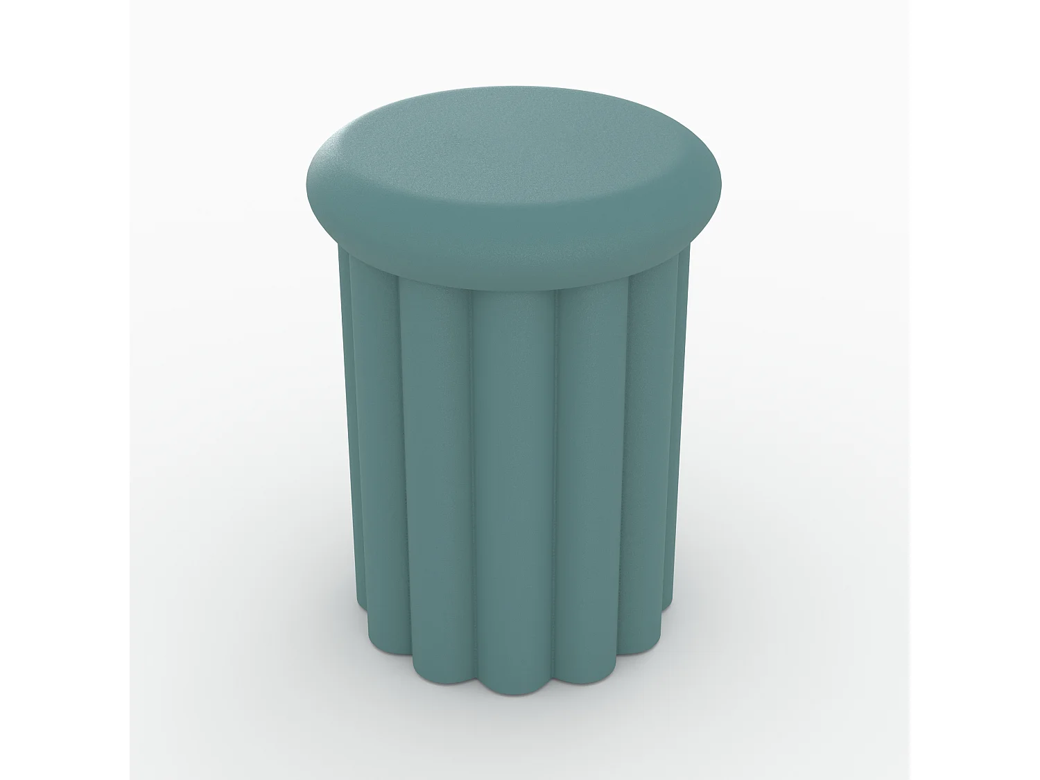 Tavolino rotondo in metallo blu D37 cm - Aglaé