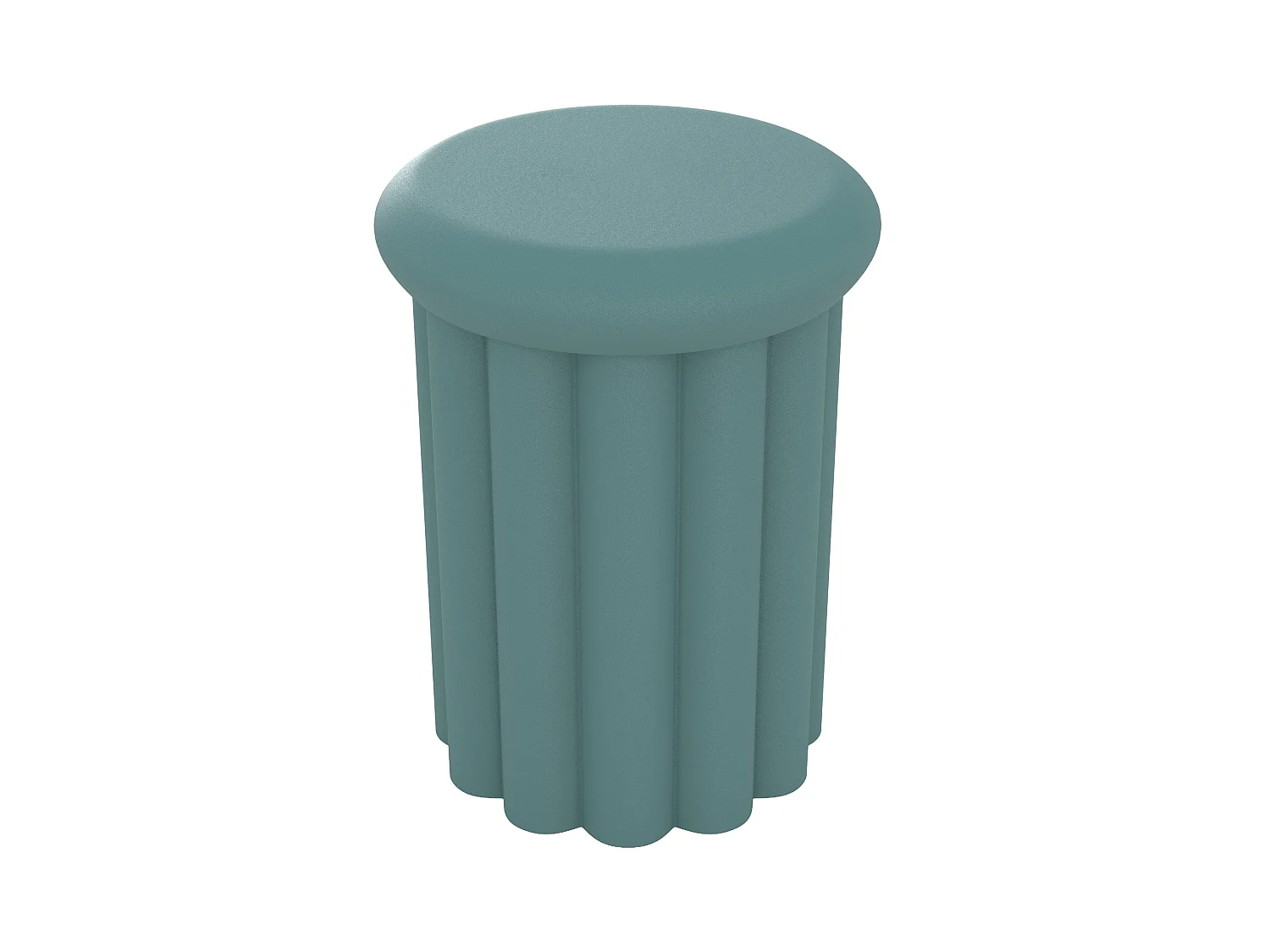 Tavolino rotondo in metallo blu D37 cm - Aglaé