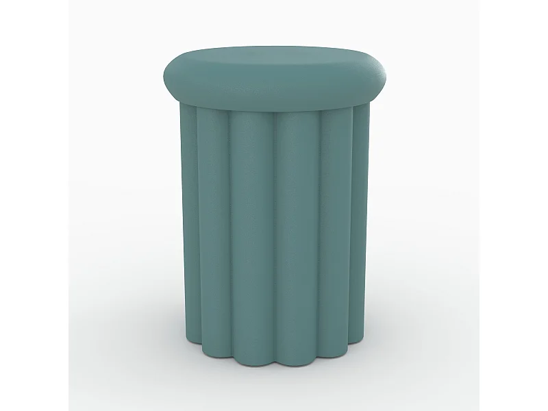 Tavolino rotondo in metallo blu - Aglaé