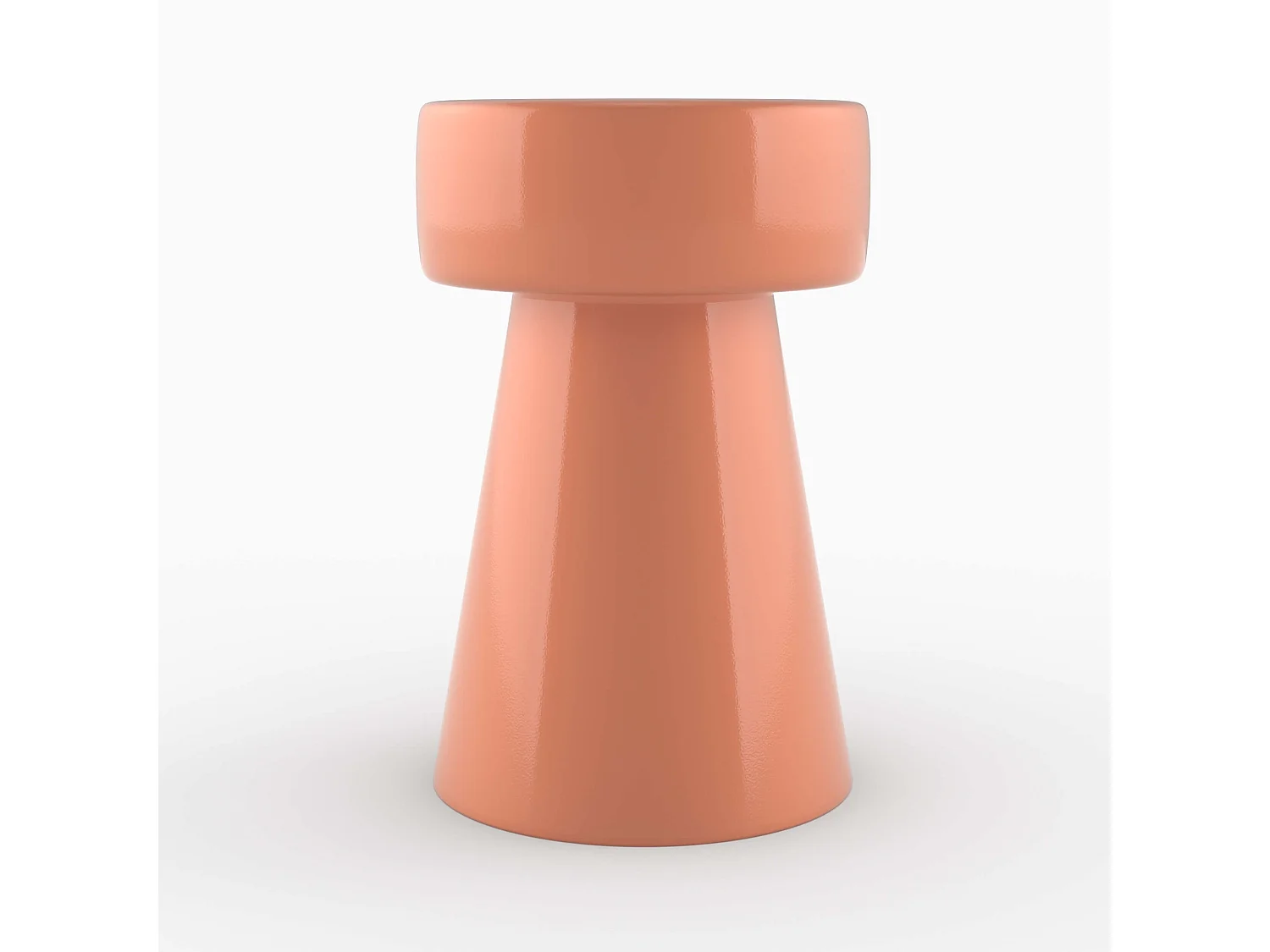 Table d'appoint ronde en métal orange D30 cm - Athéna