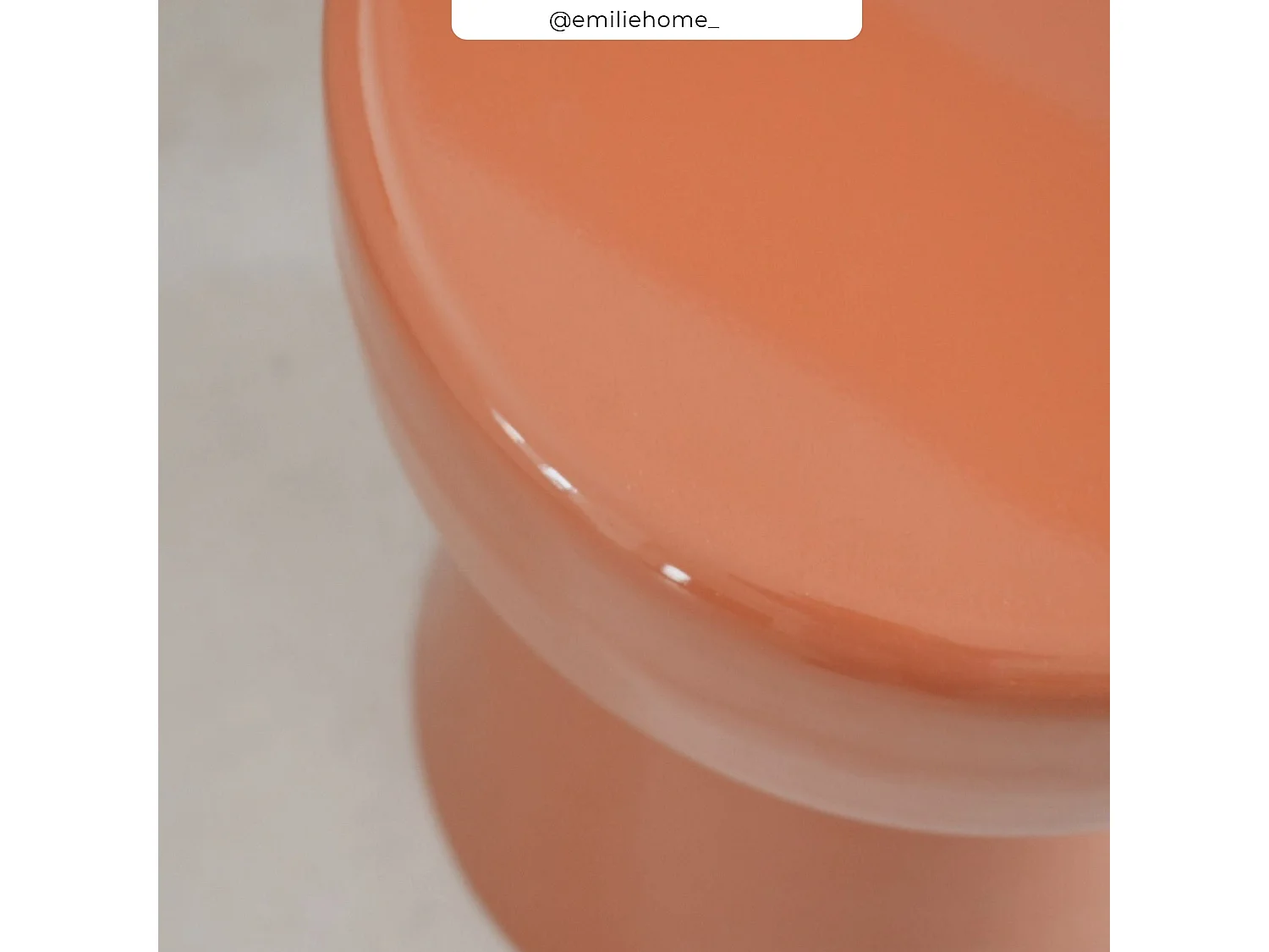 Table d'appoint ronde en métal orange D30 cm - Athéna