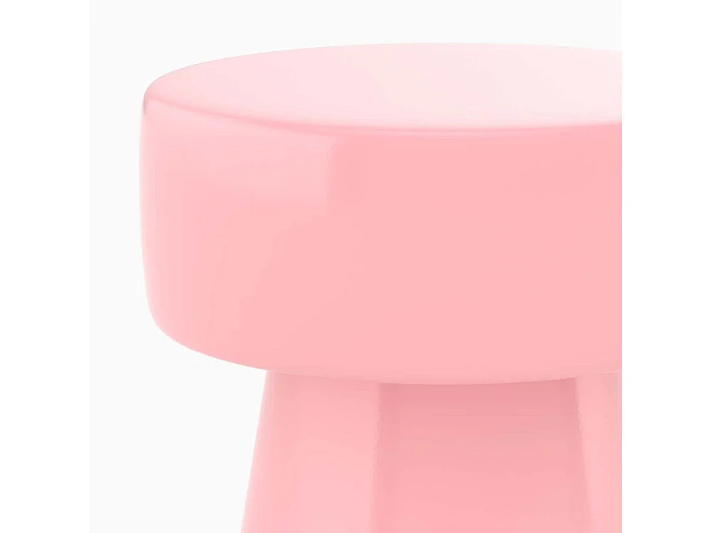 Table d'appoint ronde en métal rose D30 cm - Athéna