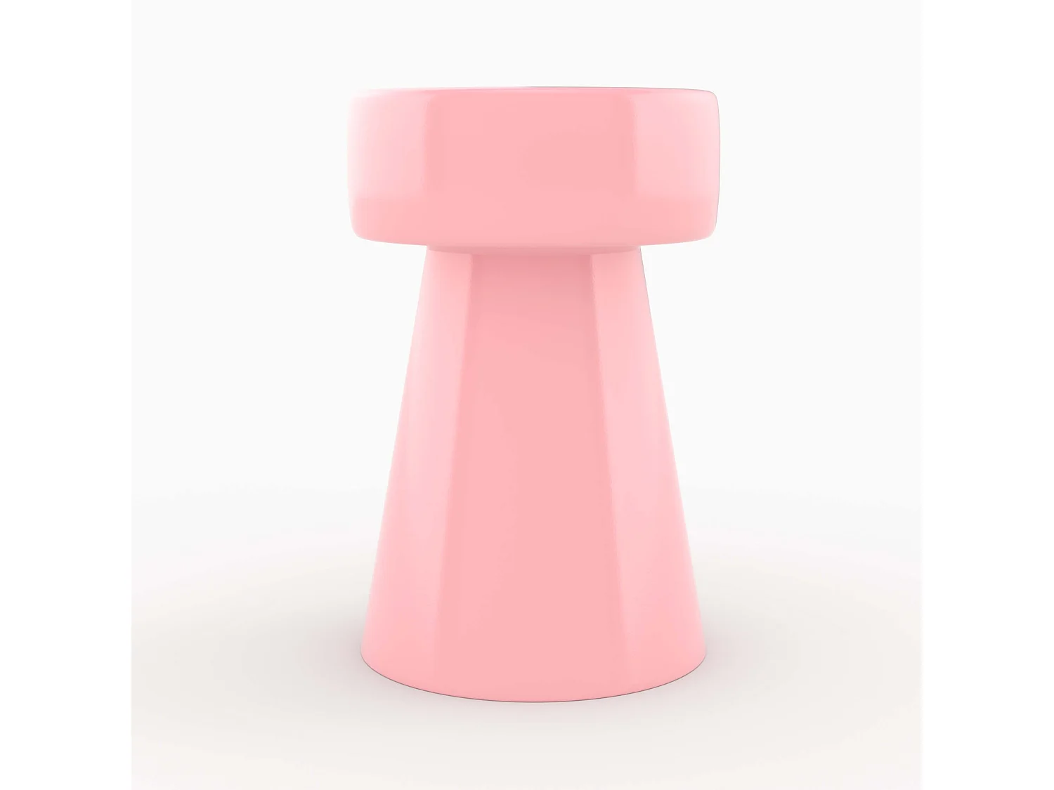 Tavolino rotondo in metallo rosa - Athéna