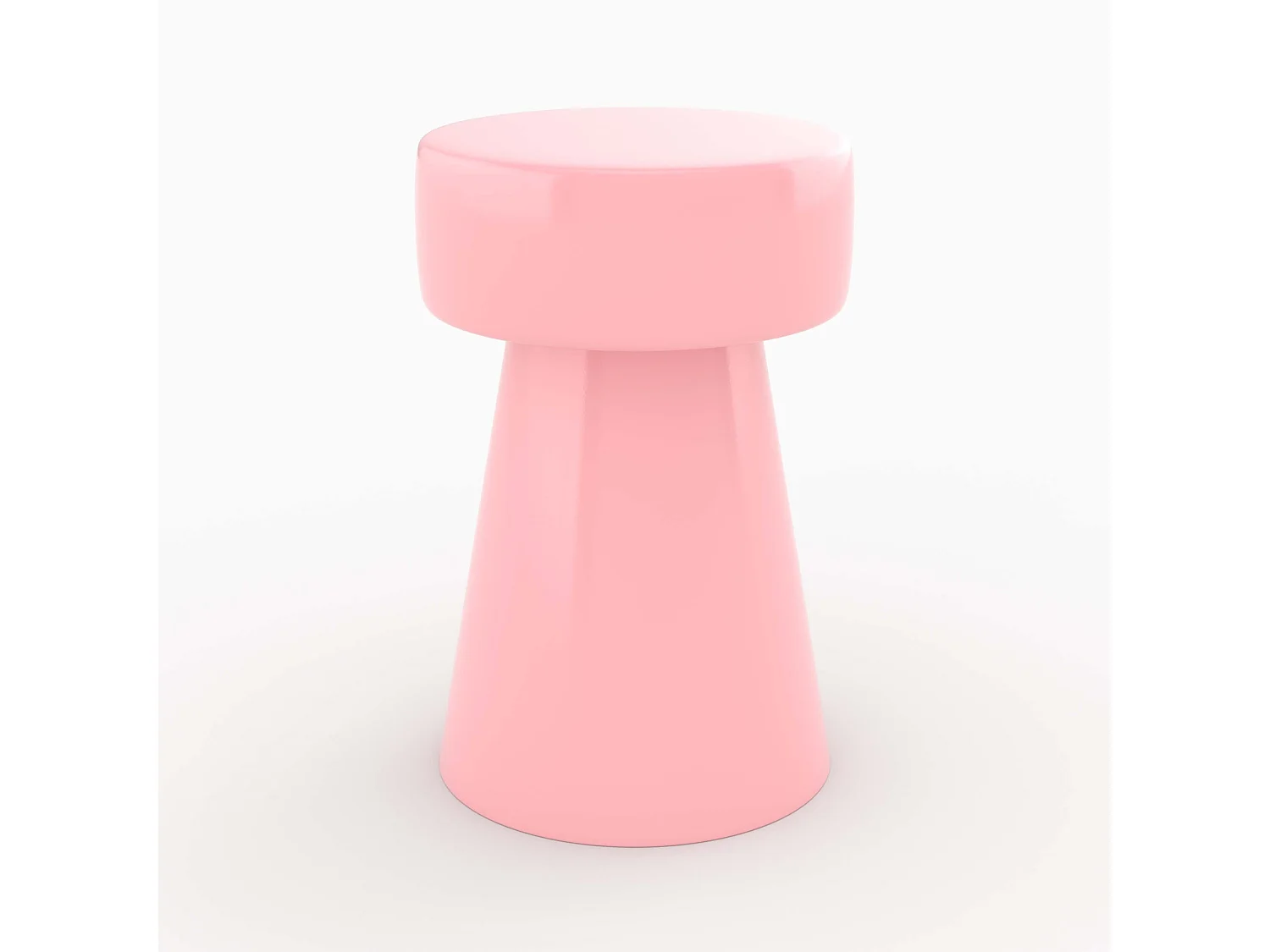 Tavolino rotondo in metallo rosa - Athéna