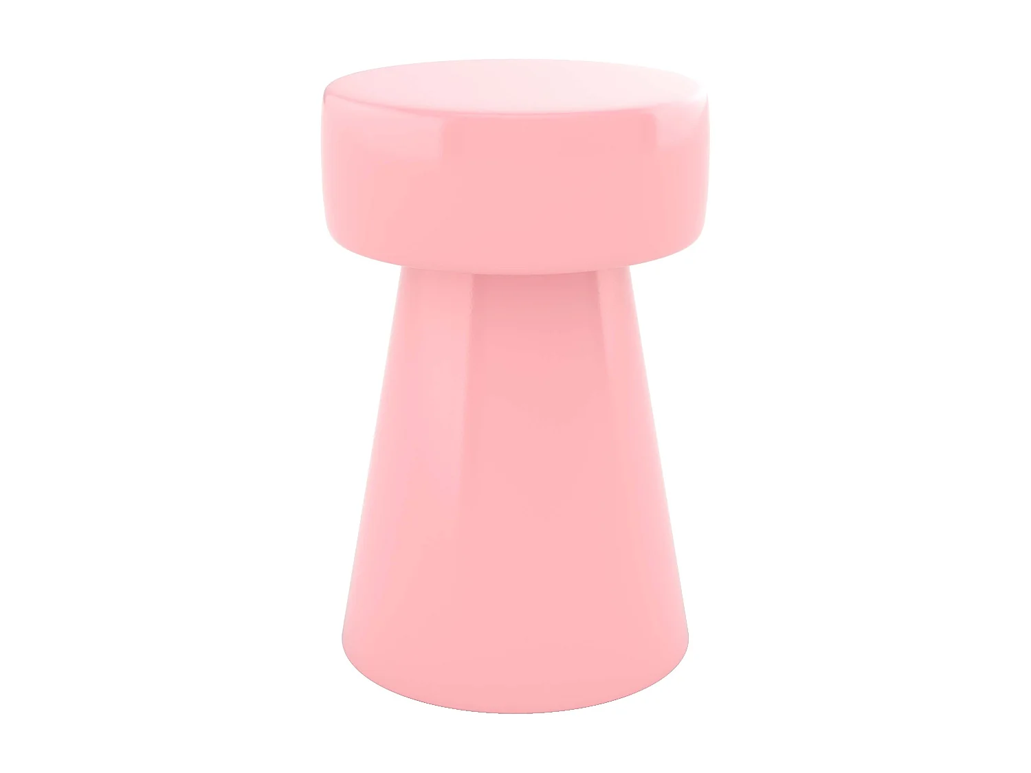 Tavolino rotondo in metallo rosa D30 cm - Athéna