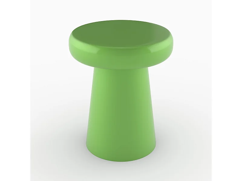 Mesa auxiliar redonda de metal verde - Anouk