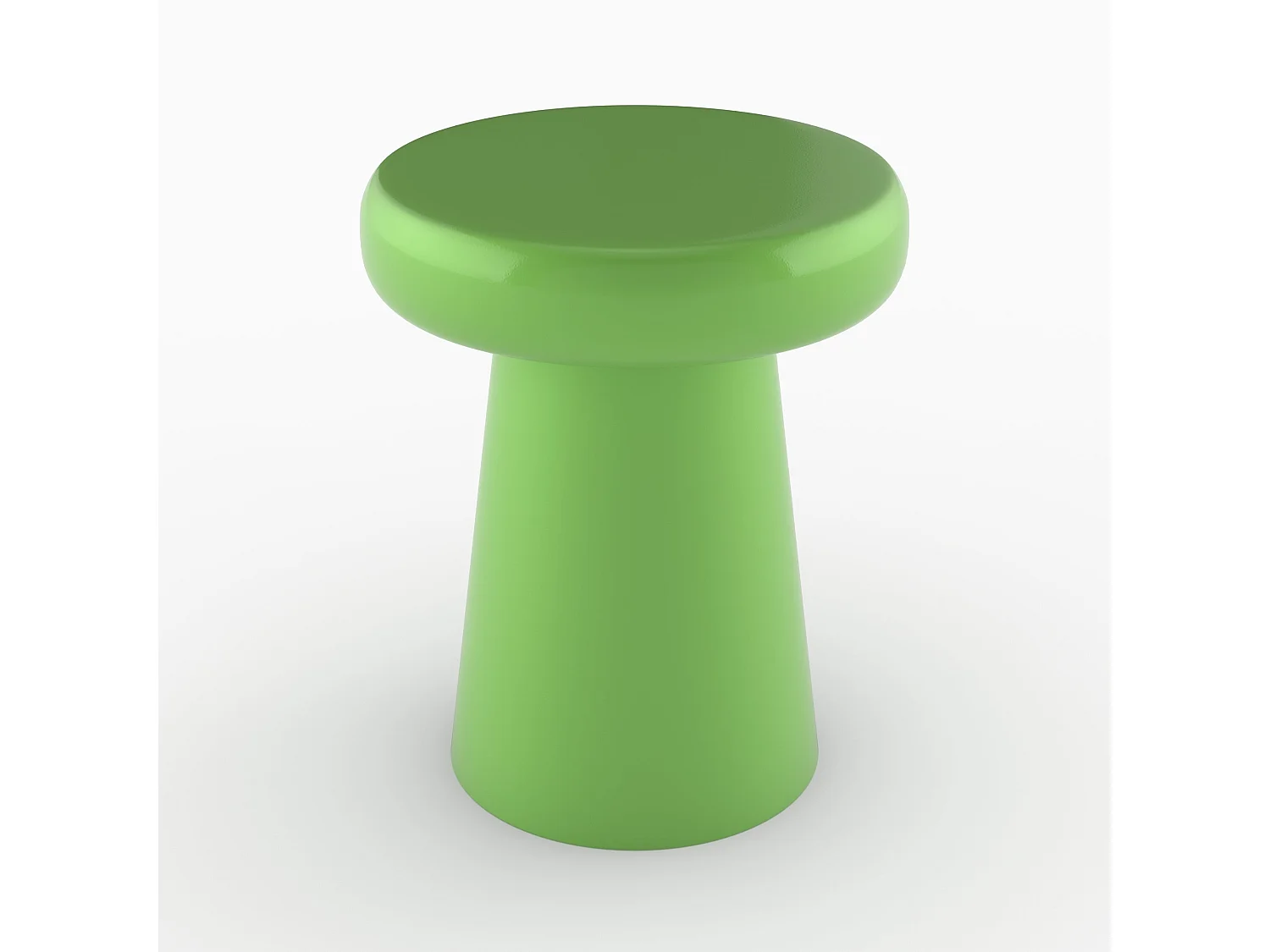 Tavolino rotondo in metallo verde D40 cm - Anouk