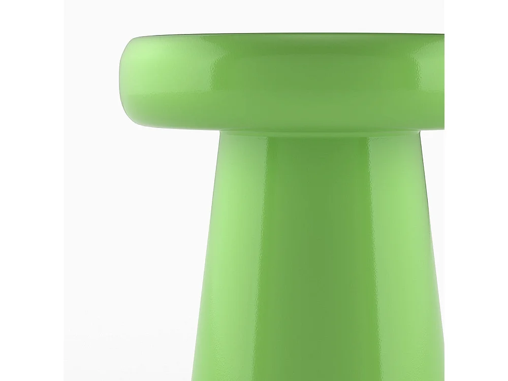 Tavolino rotondo in metallo verde D40 cm - Anouk