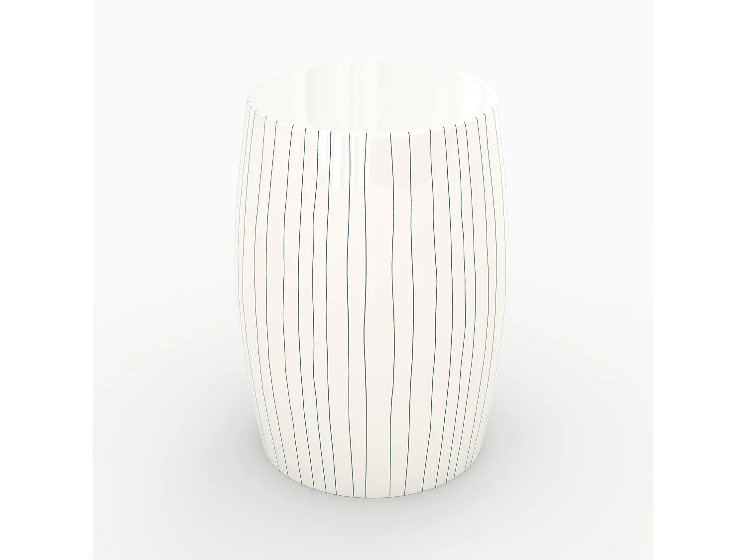 Mesa auxiliar redonda de metal blanco - Nello