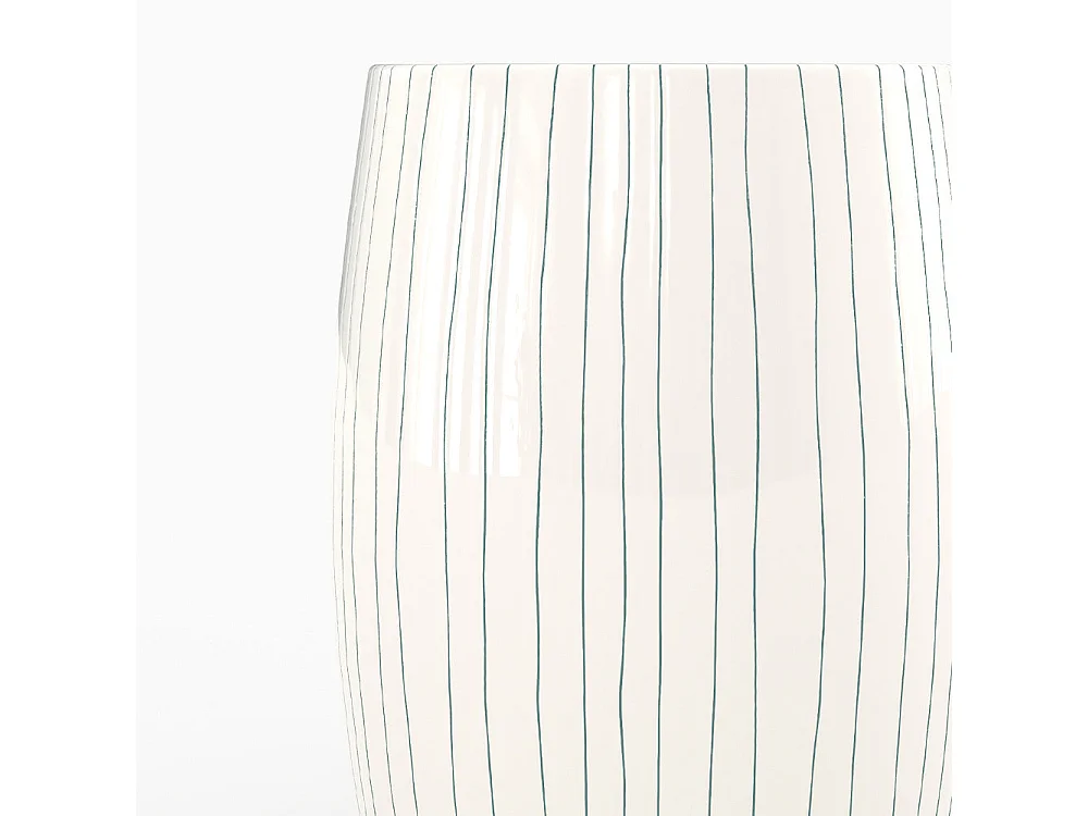 Mesa auxiliar redonda de metal blanco - Nello