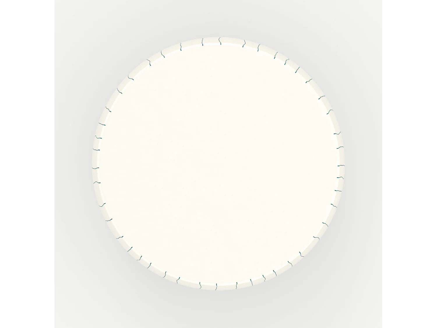 Tavolino rotondo in metallo bianco rigato D26 cm - Nello