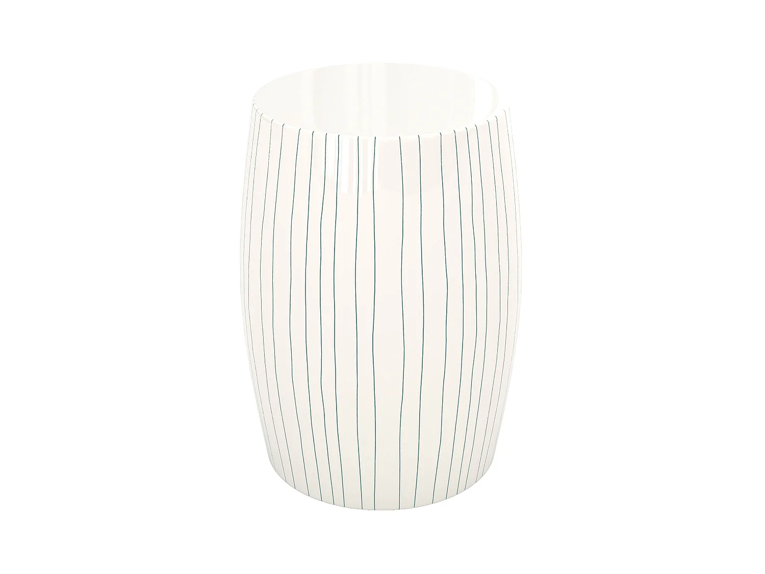 Tavolino rotondo in metallo bianco rigato D26 cm - Nello
