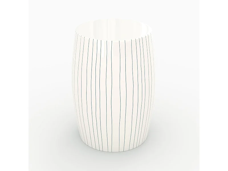 Tavolino rotondo in metallo bianco - Nello