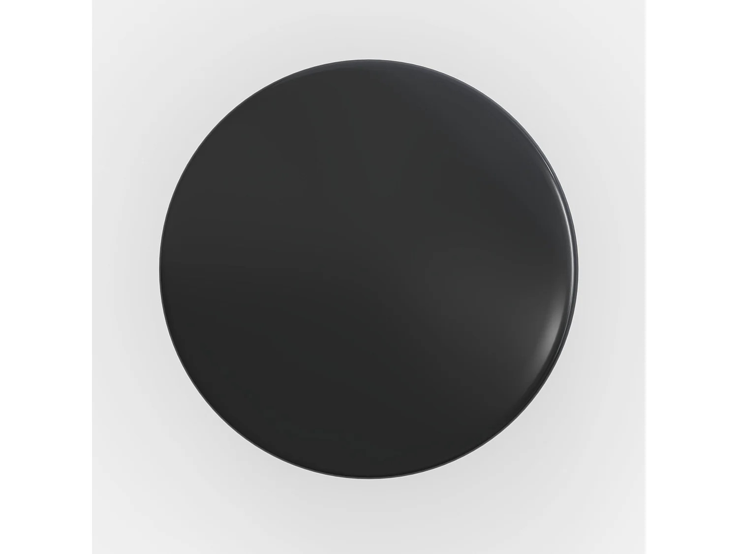 Mesa auxiliar redonda de metal negro - Zita