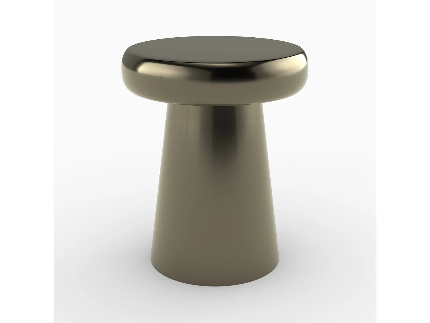 Tavolino rotondo in metallo dorato - Anouk