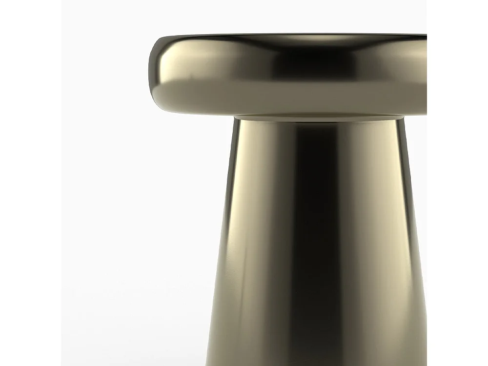 Tavolino rotondo in metallo dorato - Anouk