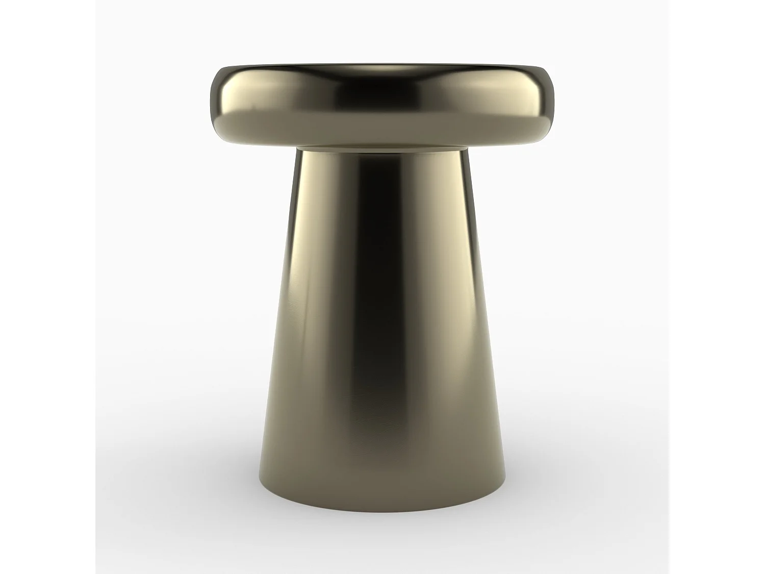 Tavolino rotondo in metallo dorato - Anouk