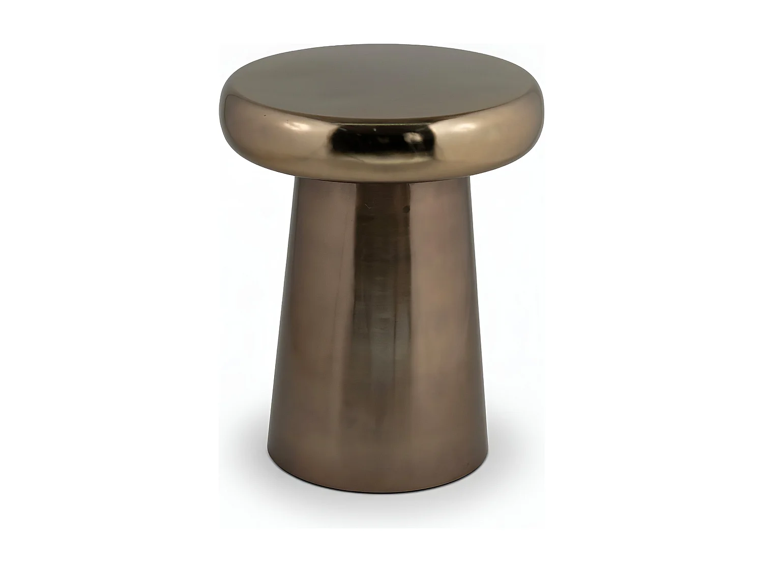 Tavolino rotondo in metallo dorato - Anouk