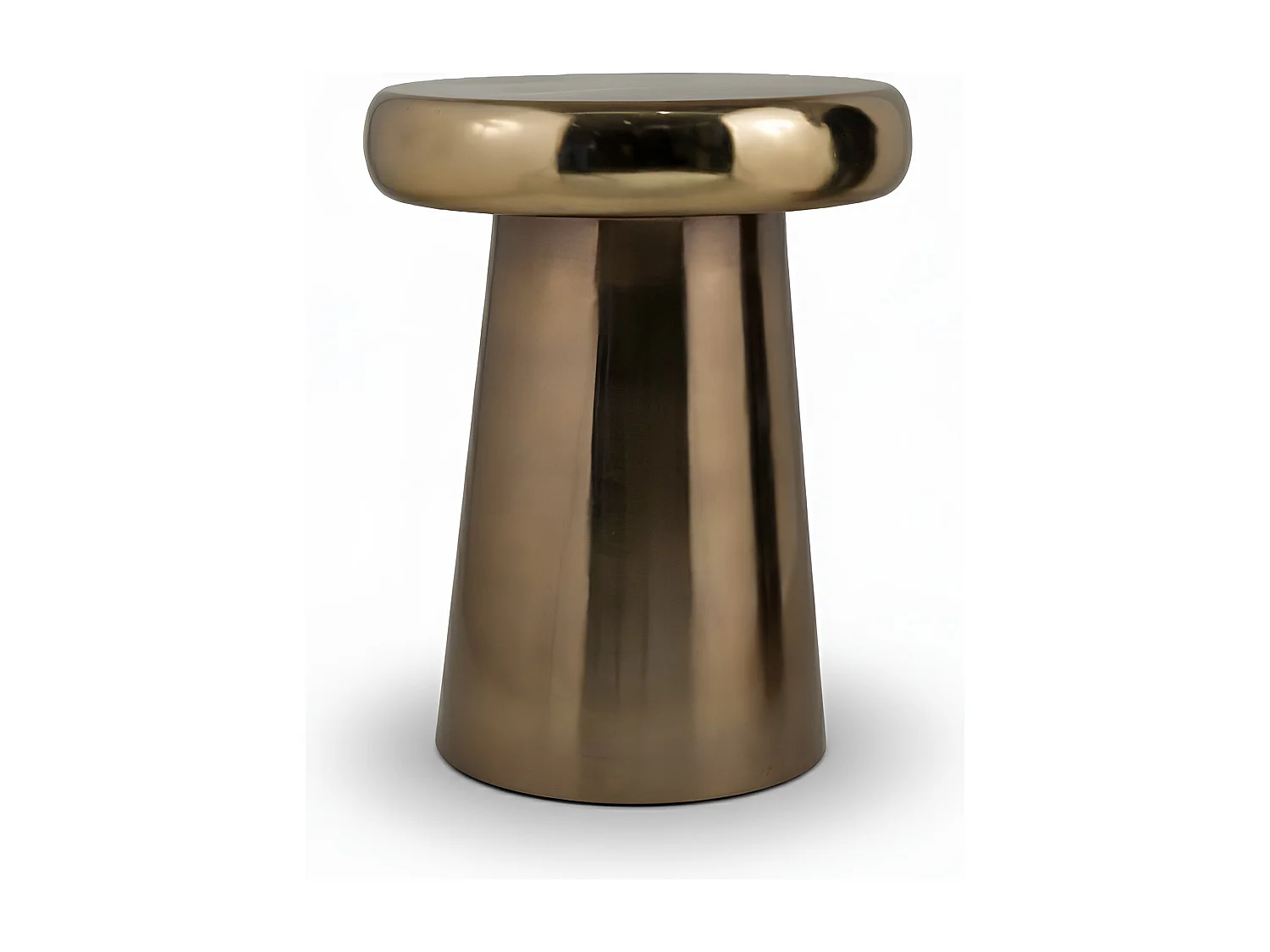 Tavolino rotondo in metallo dorato - Anouk