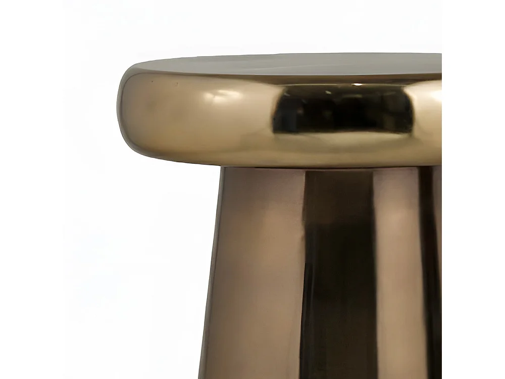 Tavolino rotondo in metallo dorato - Anouk