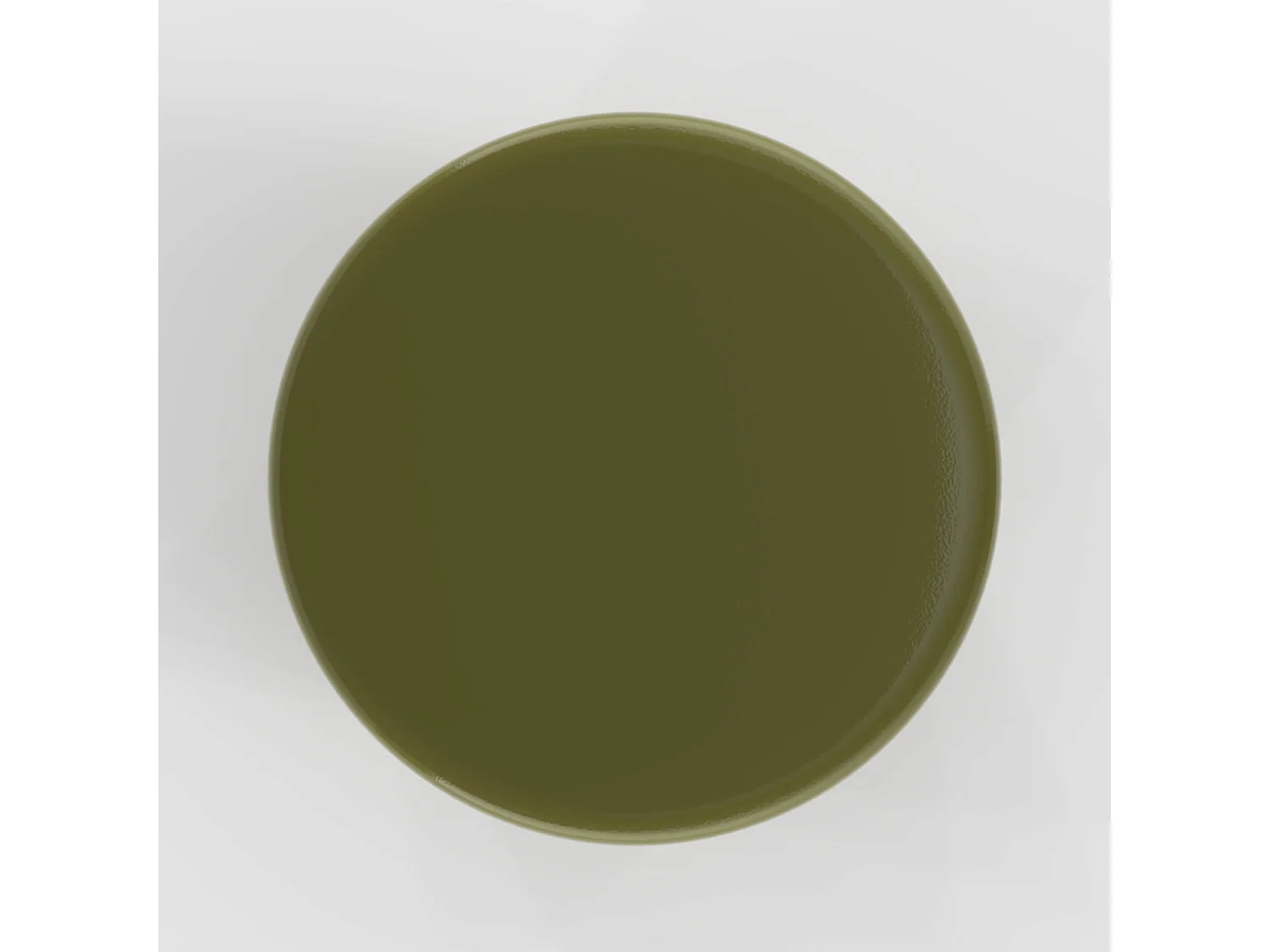 Tavolino rotondo in metallo verde kaki D30 cm - Athéna