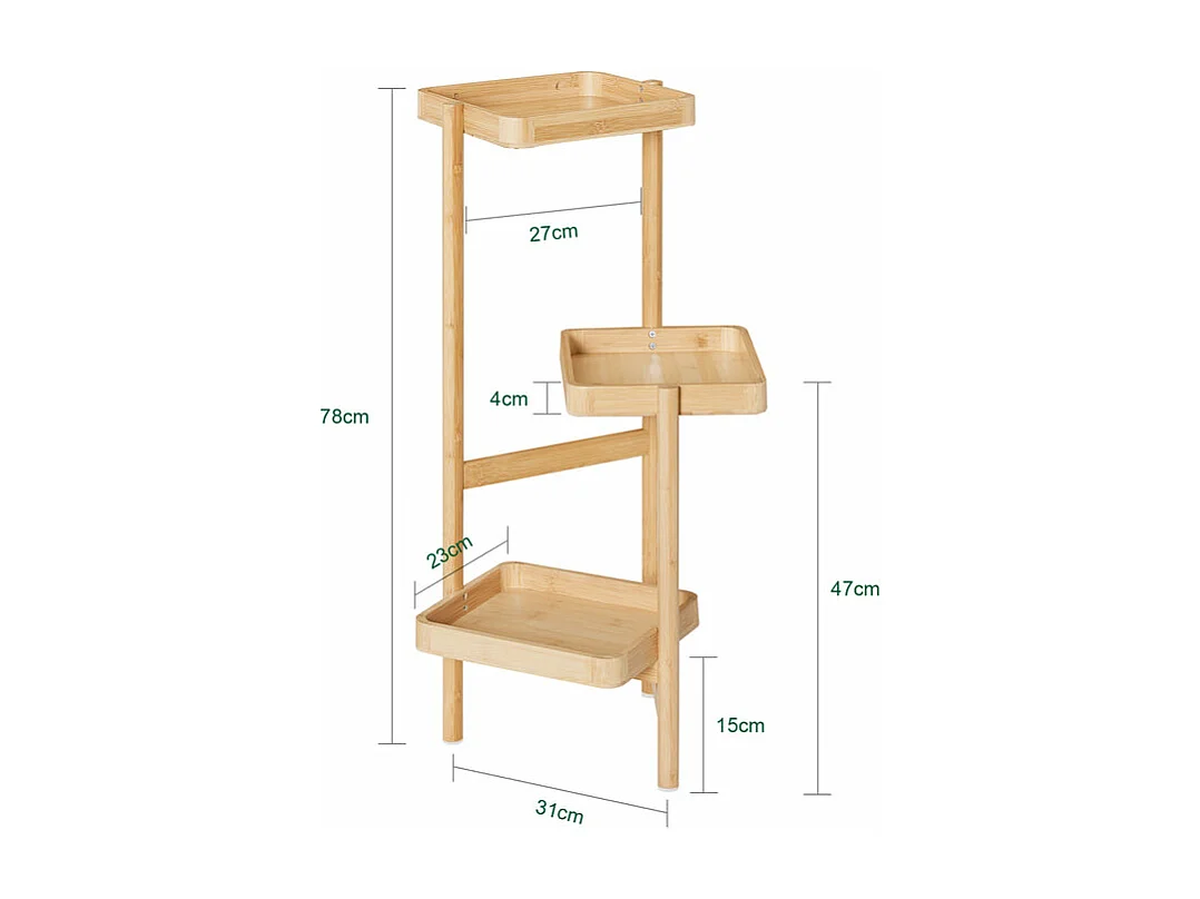 Soporte para Plantas de 3 Niveles Escalera para Flores STR12-N SoBuy ES