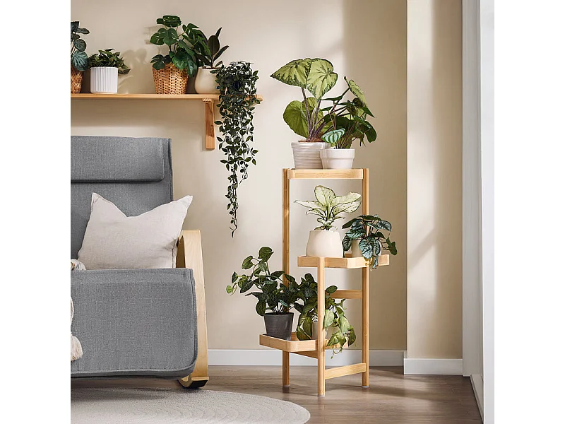Soporte para Plantas de 3 Niveles Escalera para Flores STR12-N SoBuy ES