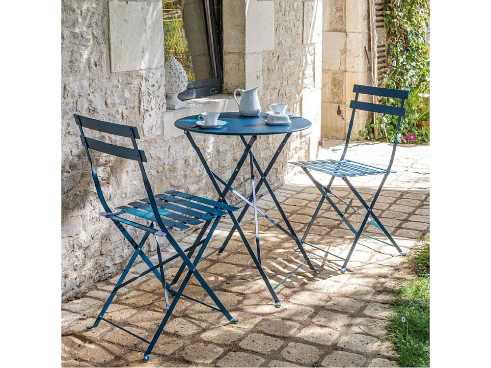 Salon de jardin en acier 2 personnes Cuba