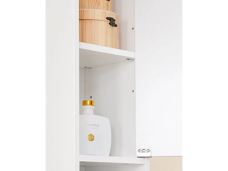 SoBuy armário alto de banheiro, armário alto para banheiro, armário de banheiro BZR167-GW