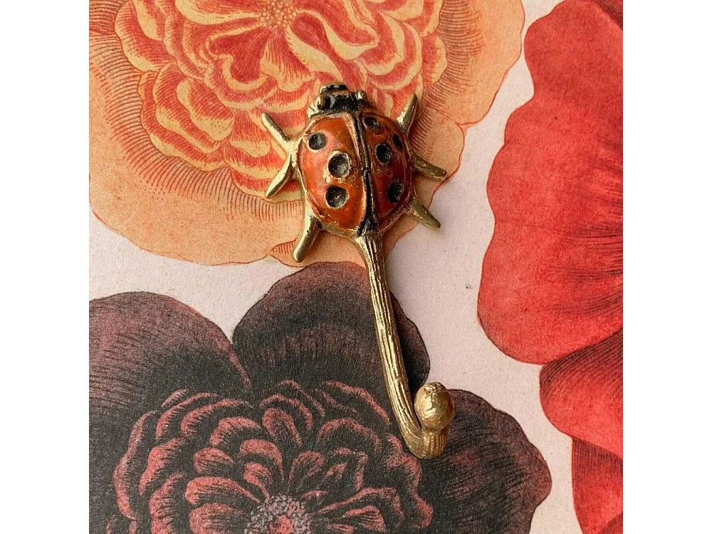 Patère en laiton recyclé Lady Bug